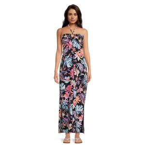 No Boundaries Juniors Plus Size Tropical Floral Halter Maxi Dress‎ 3XL (21)